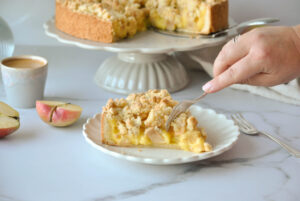 Apfelkuchen mit Pudding