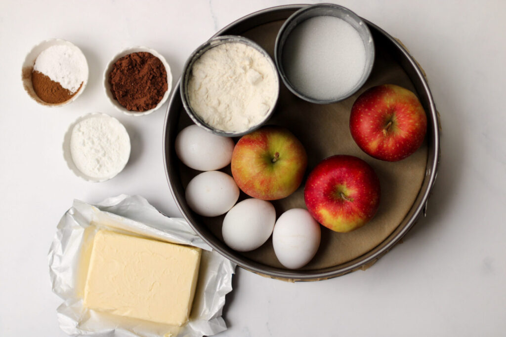 Zutaten russischer Apfelkuchen