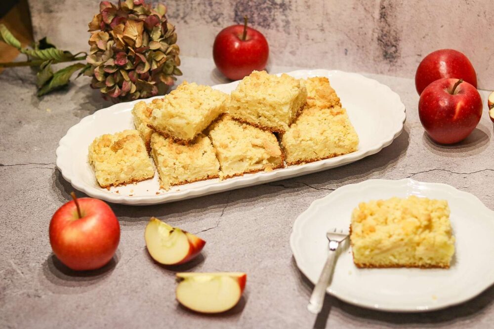 Apfelstreuselkuchen vom Blech Apfelstreuselkuchen vom Blech