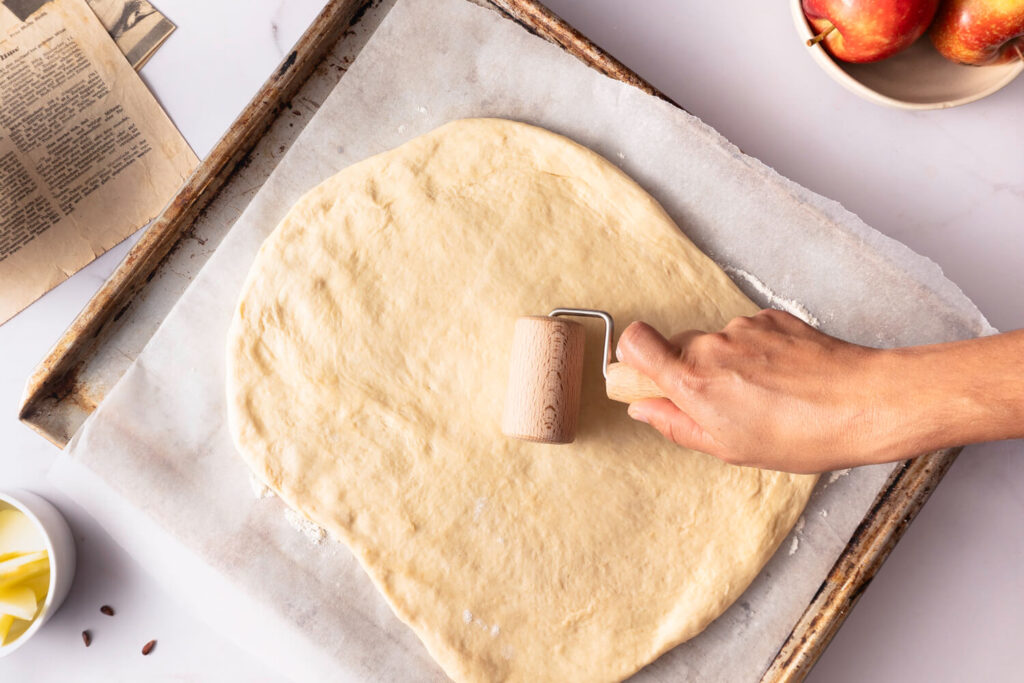 Apfelkuchen vom Blech mit Hefeteig - Zubereitung Hefeteig