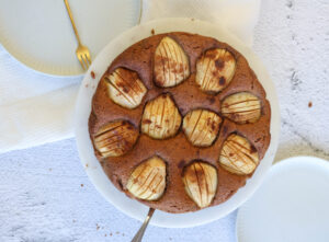 Gesunder Apfelkuchen mit Vollkornmehl- von oben