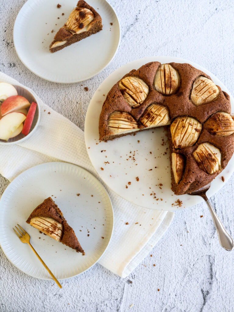 Gesunder Apfelkuchen mit Vollkornmehl und laktosefrei 4