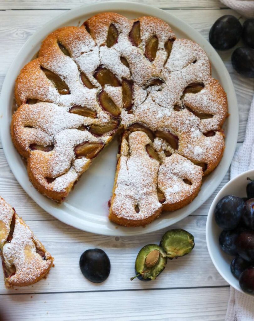 versunkener Zwetschgenkuchen
