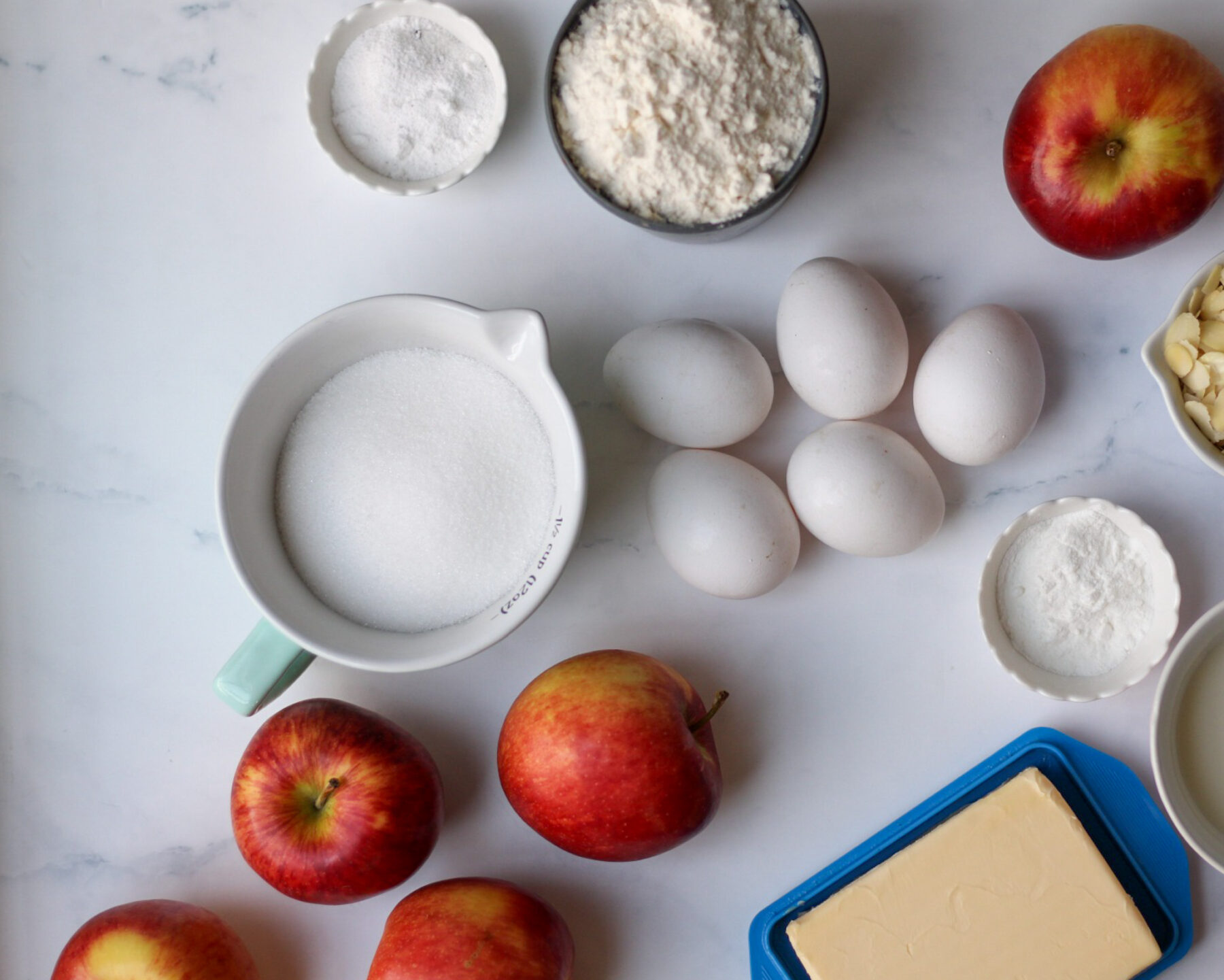 Zutaten Apfelkuchen aus Rührteig vom Blech