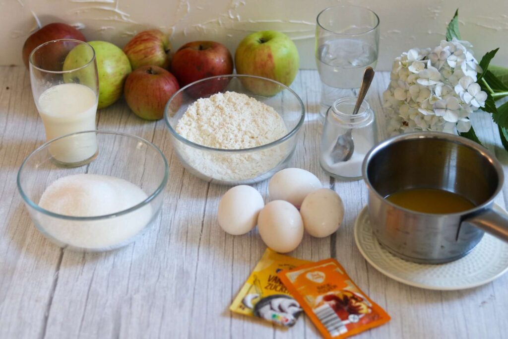 Zutaten für französischer Apfelkuchen