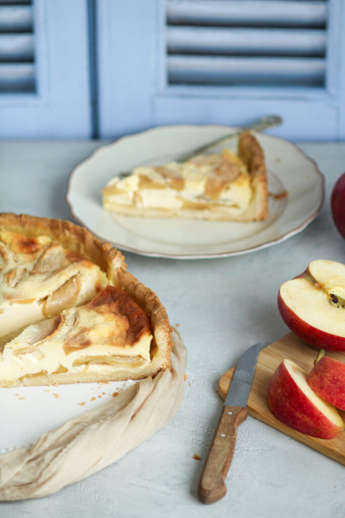 einfacher Apfel Schmand Kuchen