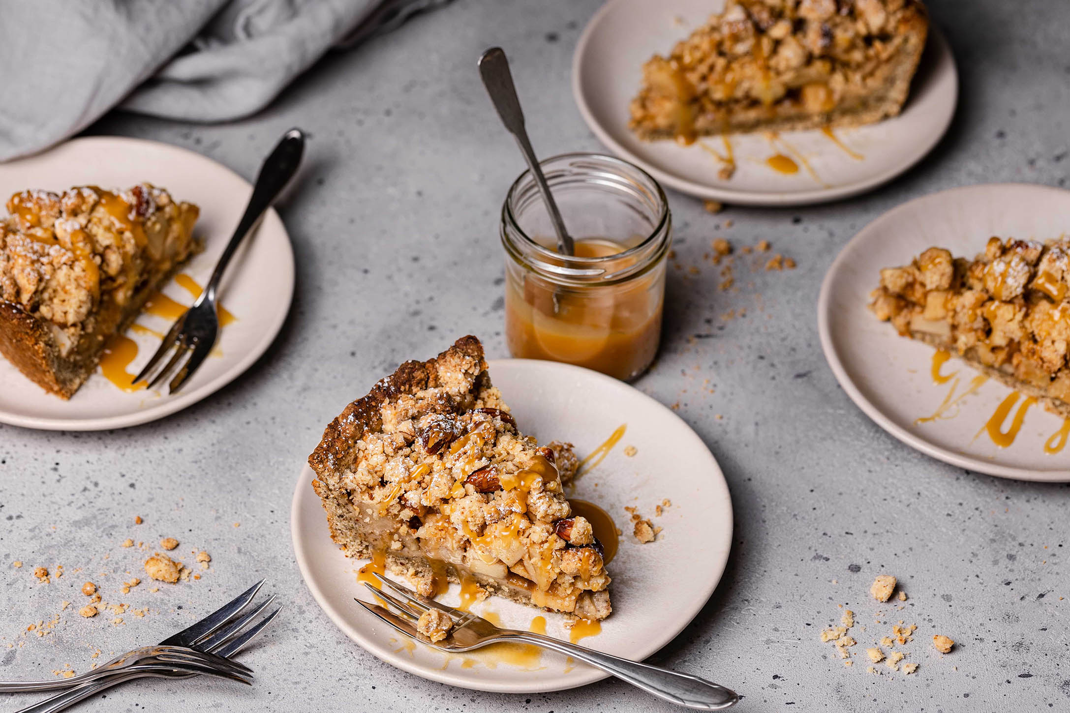 veganer Apfelkuchen mit Streusel