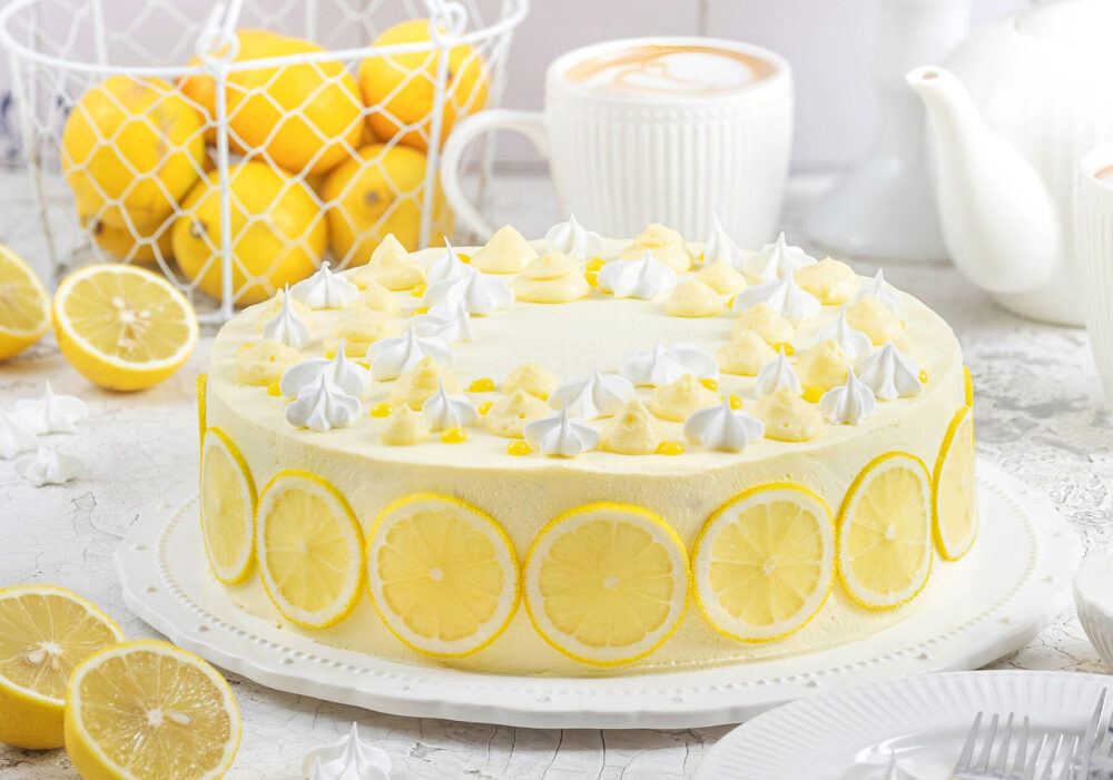erfrischende Zitronen Cupcakes mit Frischkäse Frosting