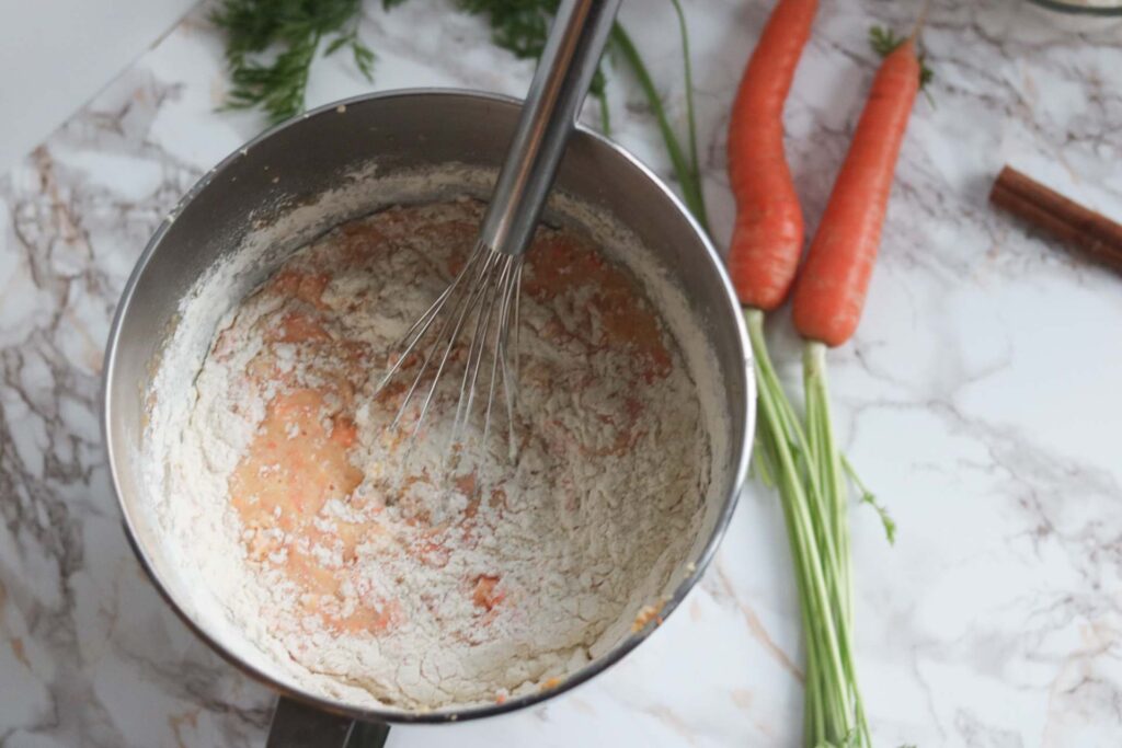 Teig für Veganer Möhrenkuchen
