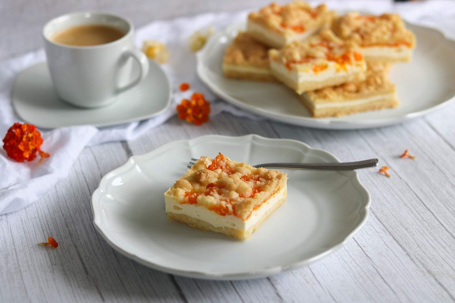 Omas Käsekuchen mit Mandarinen vom Blech