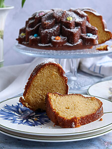 spruced up vanilla cake