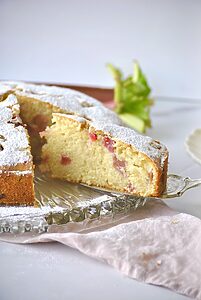 einfacher Rhabarberkuchen Rührteig