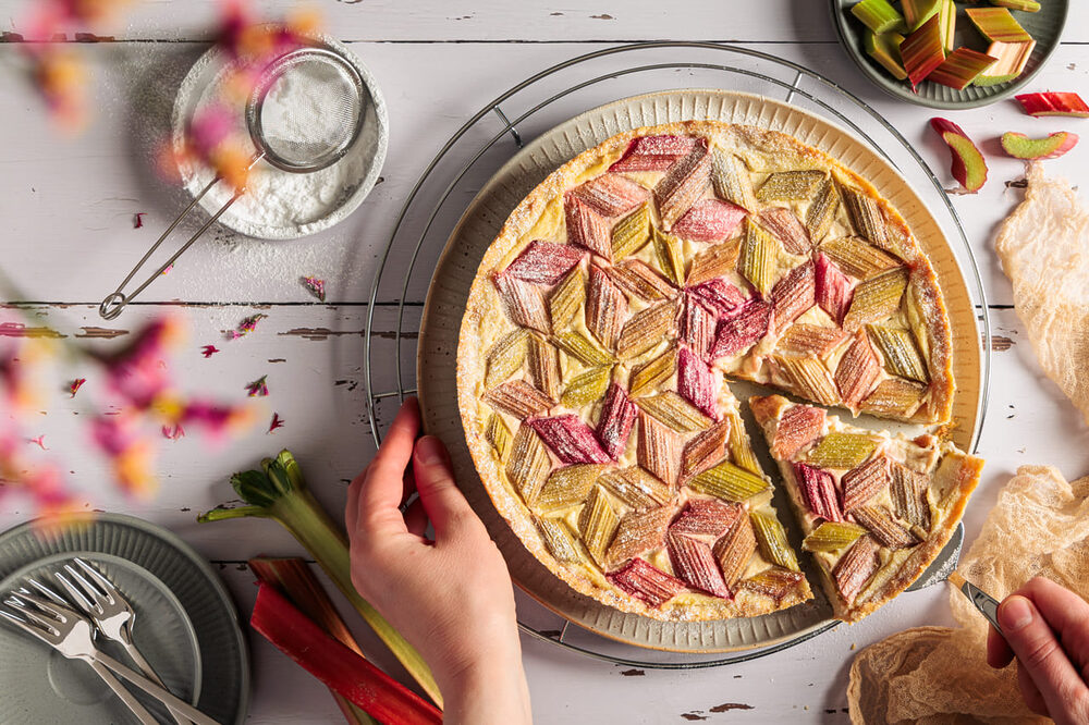 Schneller Rhabarberkuchen vom Blech