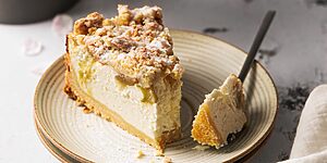 Quarkkuchen mit Rhabarber