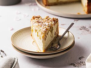 Quarkkuchen mit Rhabarber