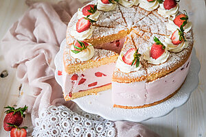Erdbeer Torte mit Quark