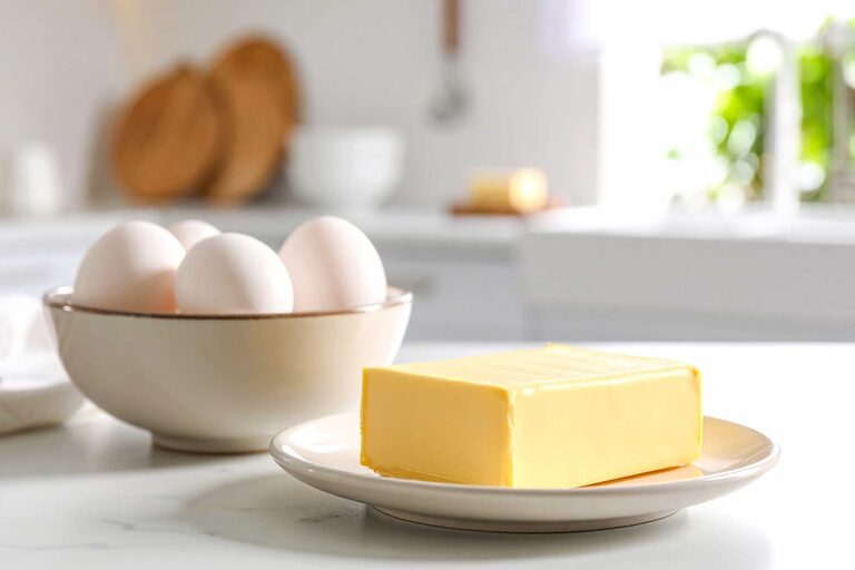 Zimmerwarme Butter und Eier