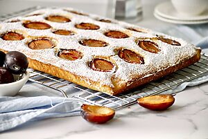 Zwetschgen Blechkuchen Rührteig