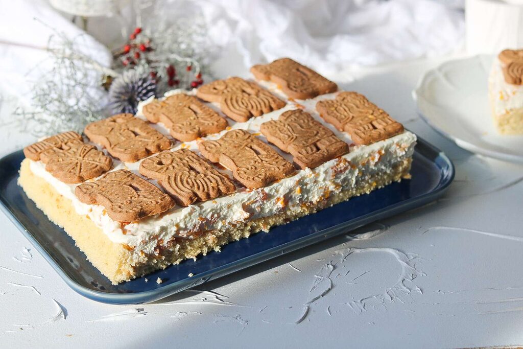 Spekulatiusschnitten mit Mandarinen