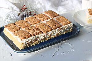 Spekulatiusschnitten mit Mandarinen