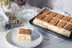 Spekulatiusschnitten mit Mandarinen