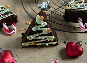 Tannenbaum Brownies für Kinder