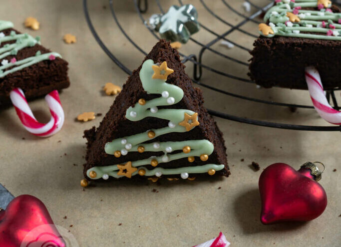 Tannenbaum Brownies für Kinder