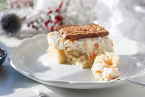 Spekulatiusschnitten mit Mandarinen