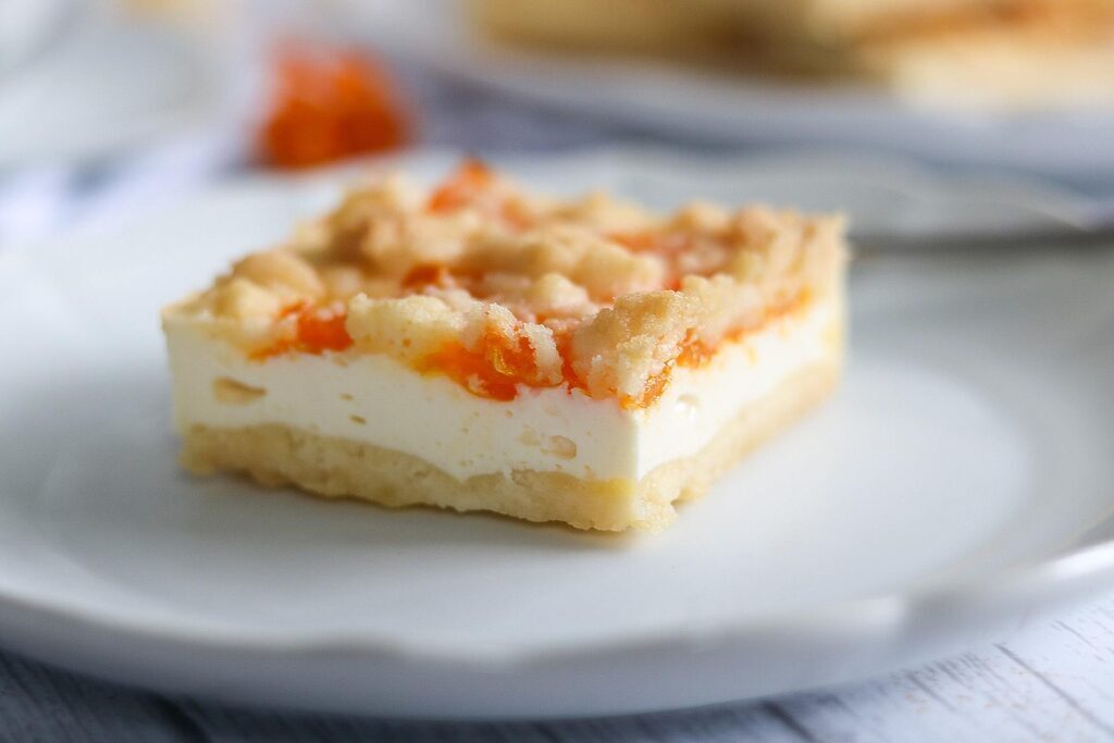 Omas Käsekuchen mit Mandarinen vom Blech