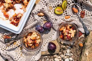 Einfaches Zwetschgen Crumble Rezept