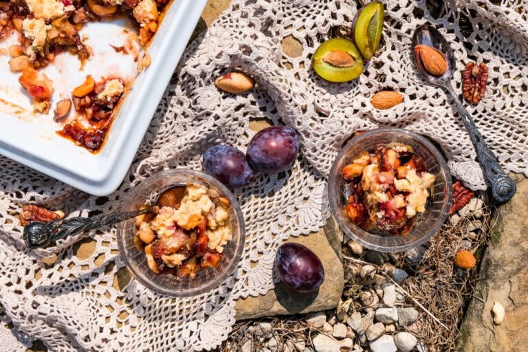 Einfaches  Zwetschgen Crumble Rezept