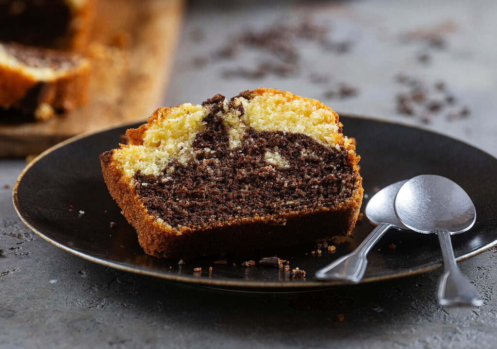 Marmorkuchen in der Kastenform