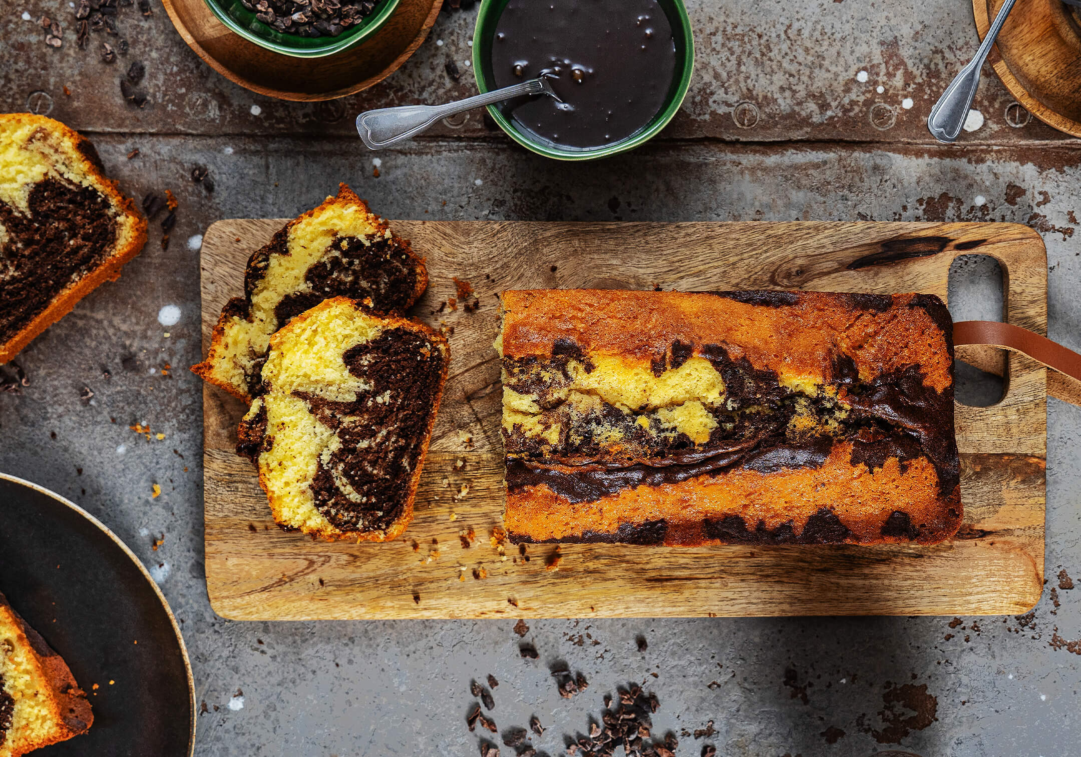 Einfacher Marmorkuchen aus der Kastenform