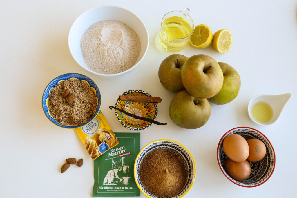 Zutaten Apfelkuchen mit Vollkornmehl