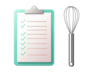 Icon_Notizzettel und Schneebesen