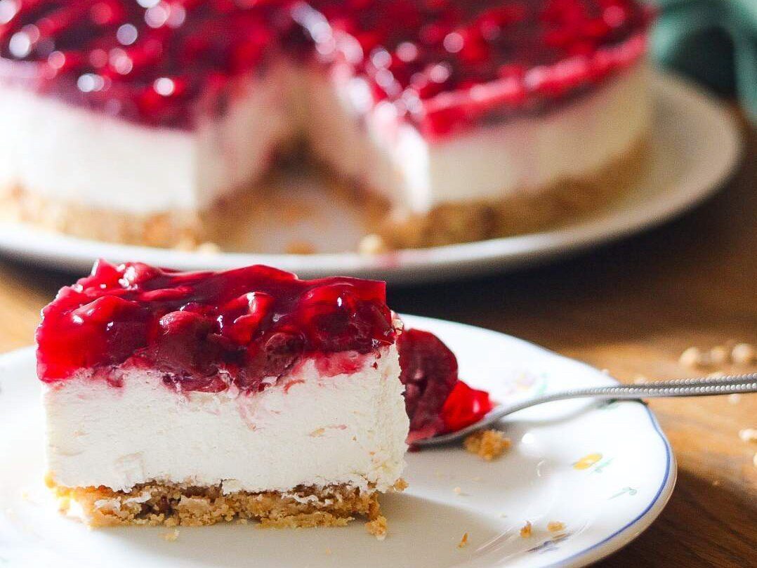 No bake Cheesecake mit Kirschen