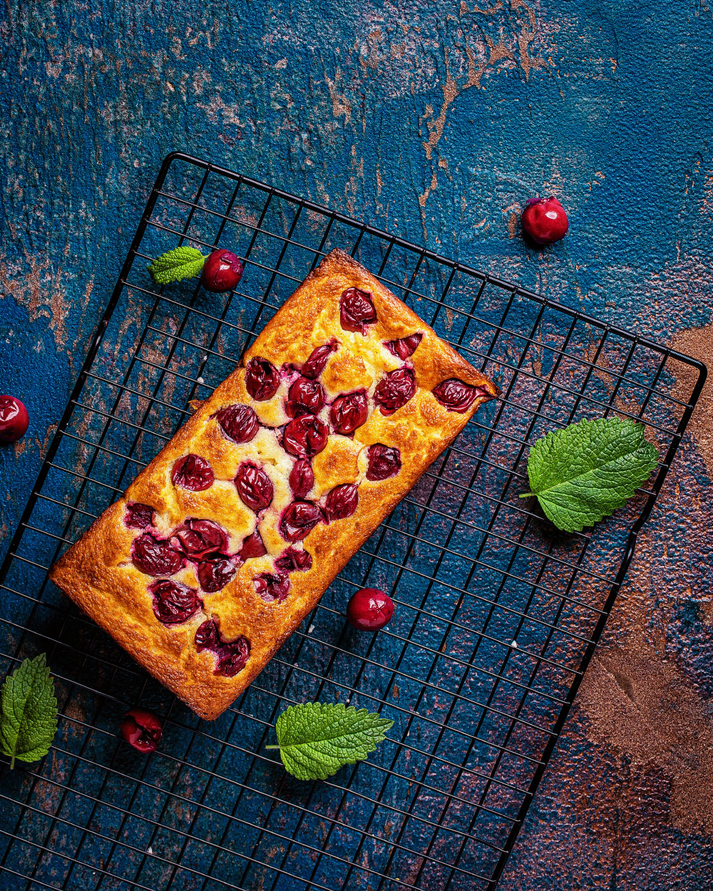 Kirsch-Grieß-Kuchen einfaches Rezept kalorienarm backen