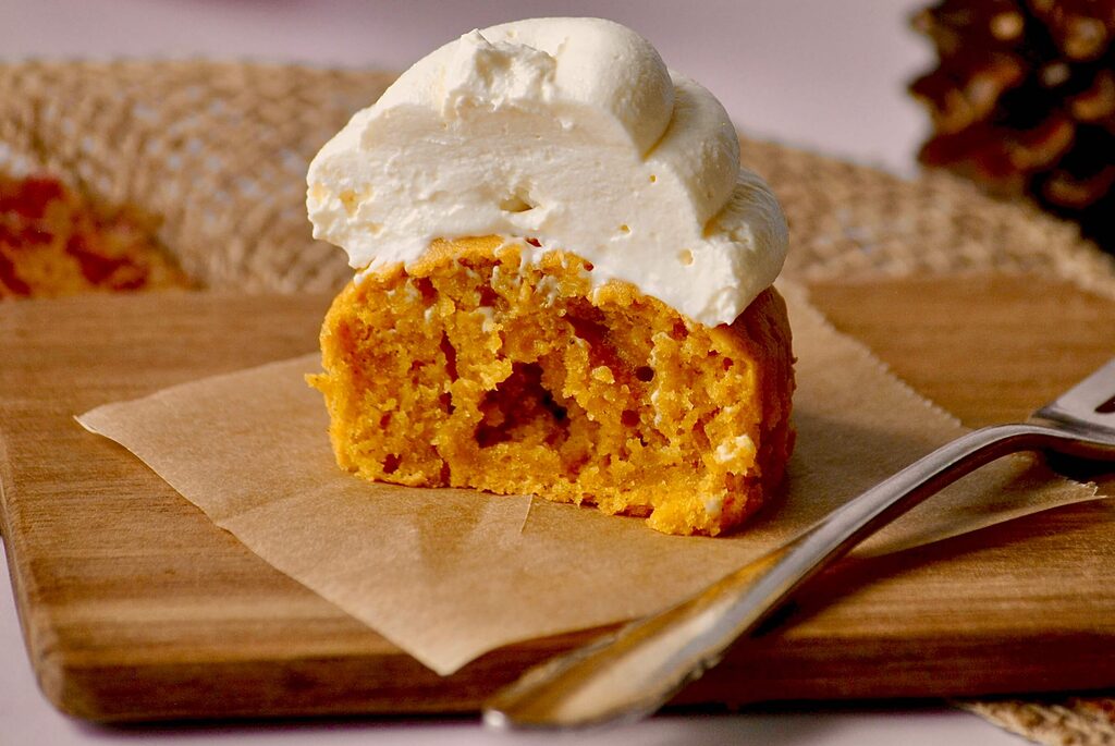 Kürbis Muffins mit Frischkäse