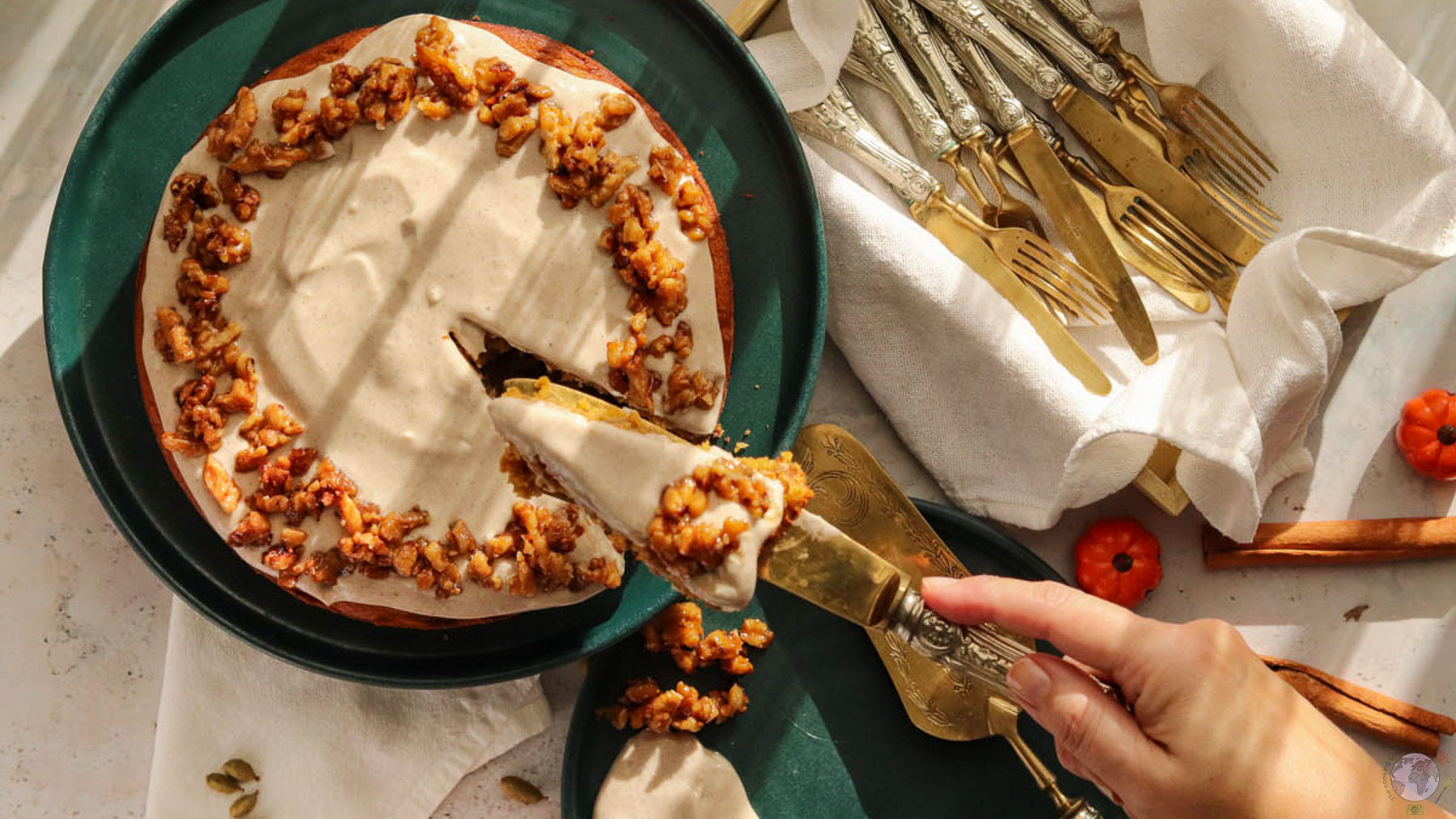 weltbester Kürbiskuchen aus der Springform mit Frischkäse und Pumpkin Spice