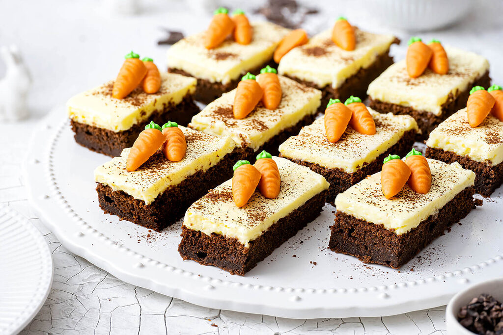 Karottenkuchen mit Schokolade