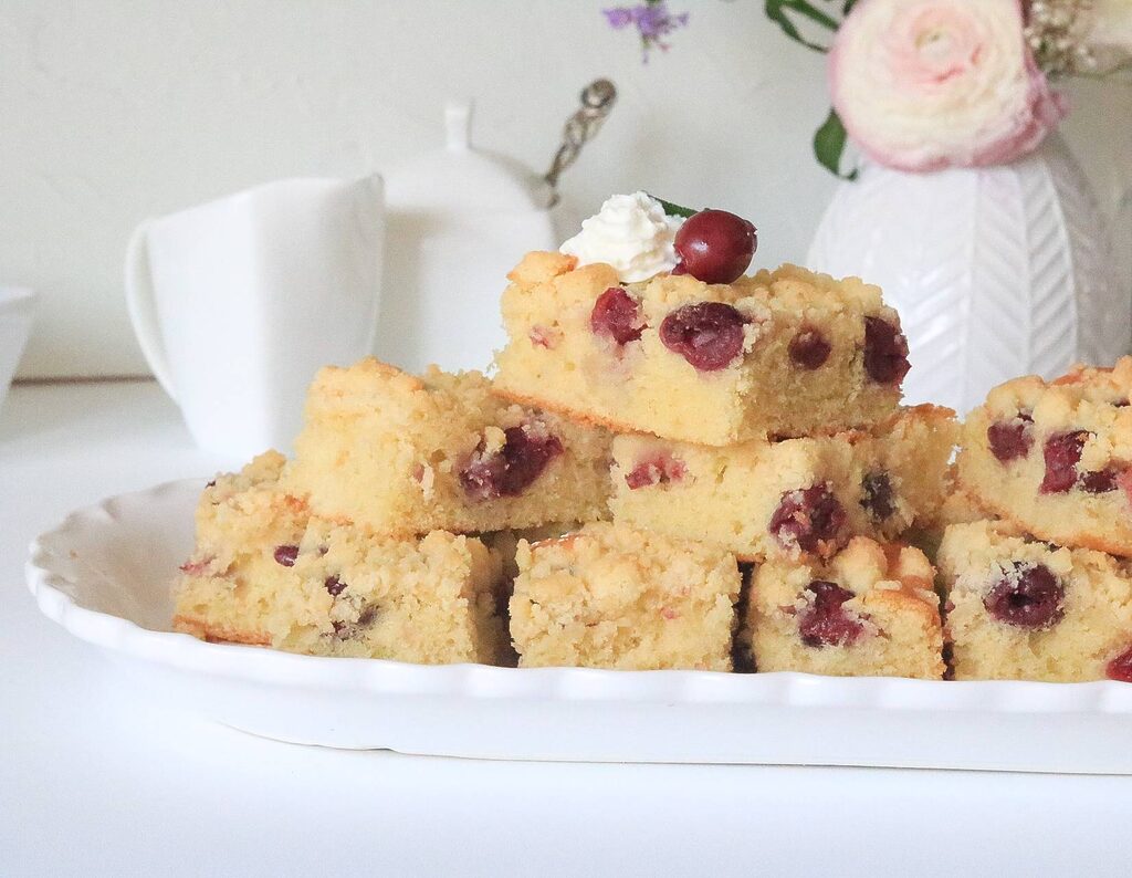 Kirschkuchen mit Streusel vom Blech