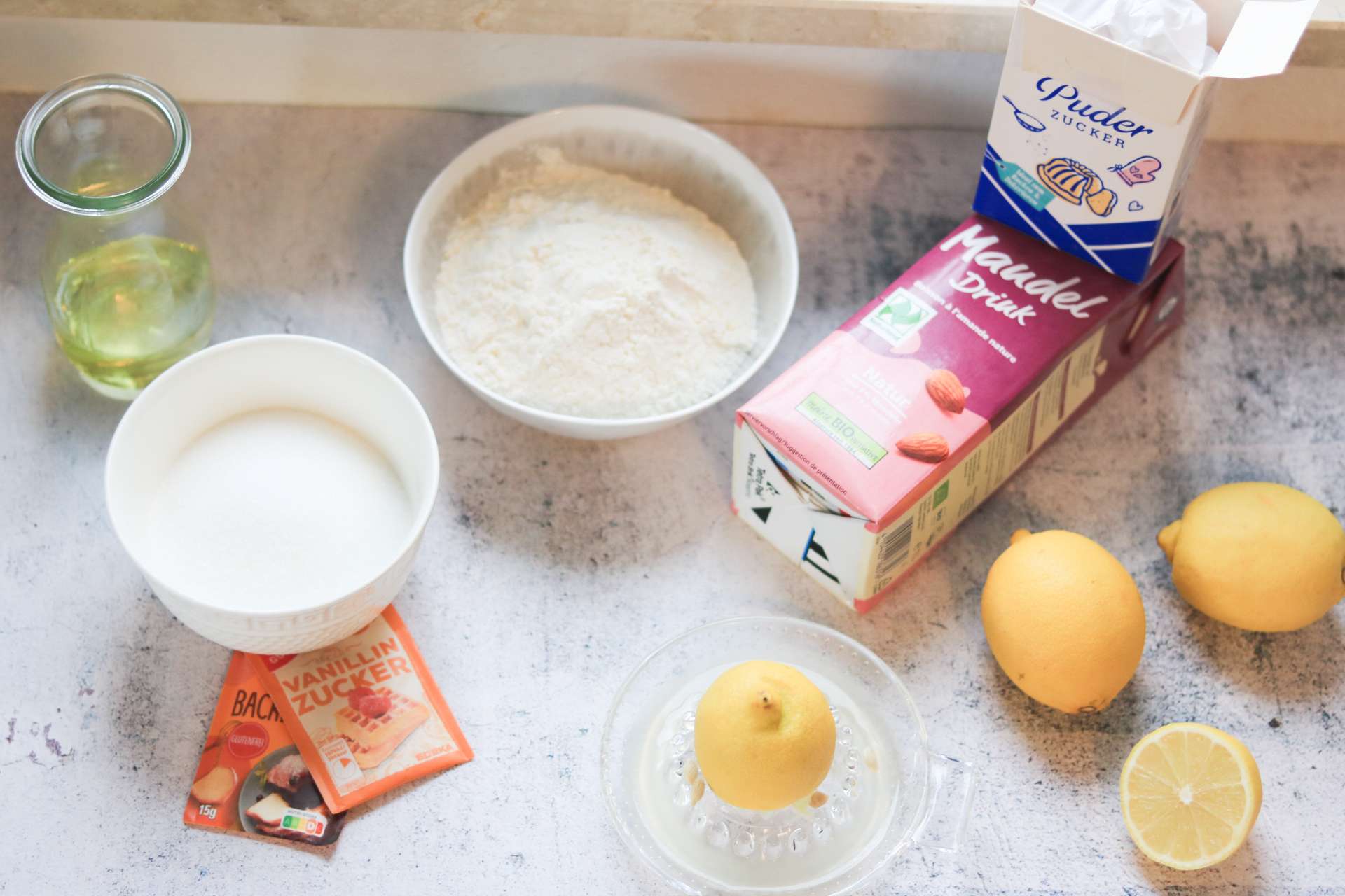 Veganer Zitronenkuchen (Kastenform)