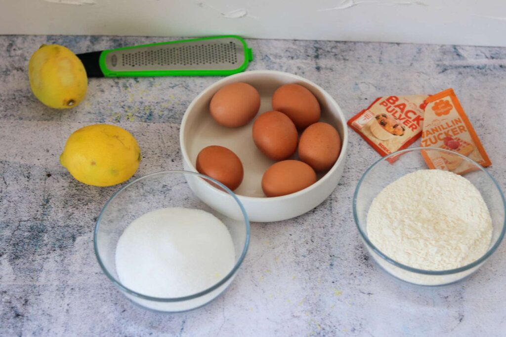 Zutaten für den Biskuit