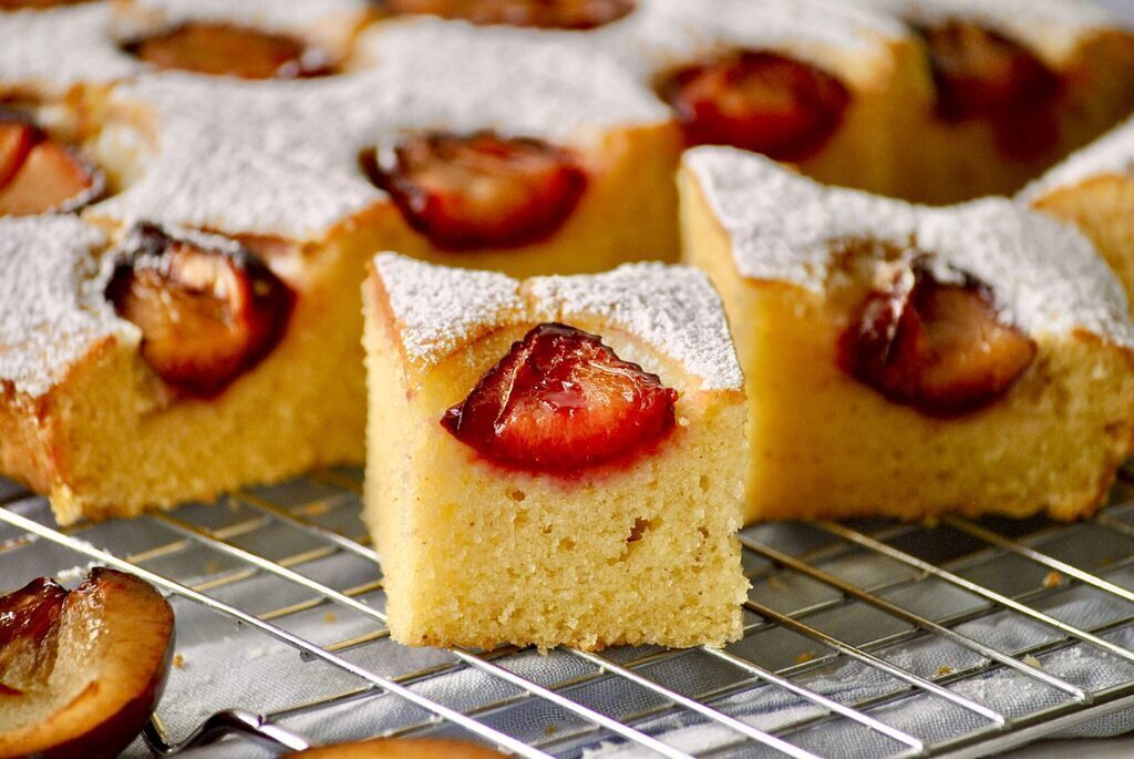 Zwetschgen Blechkuchen Rührteig