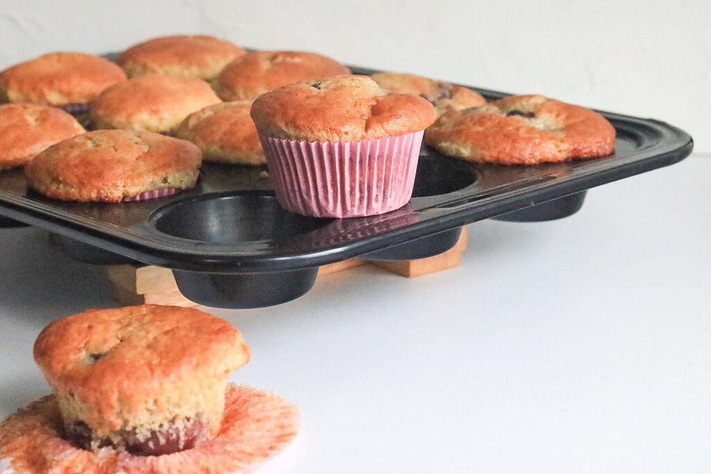 gebackene Kirsch Muffins